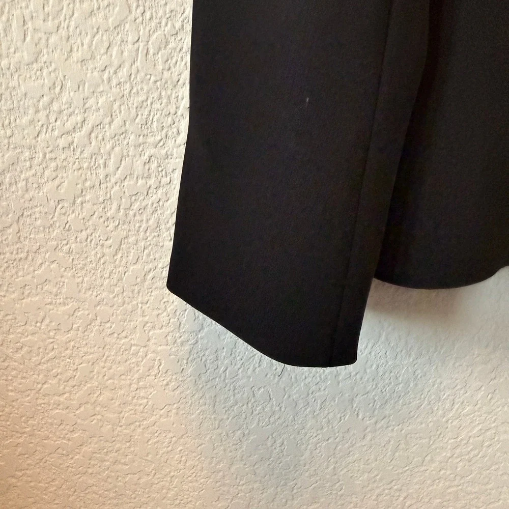 Theory Admiral Crepe Blazer Womens 2 Black Single Button Peak Lapel Tailored